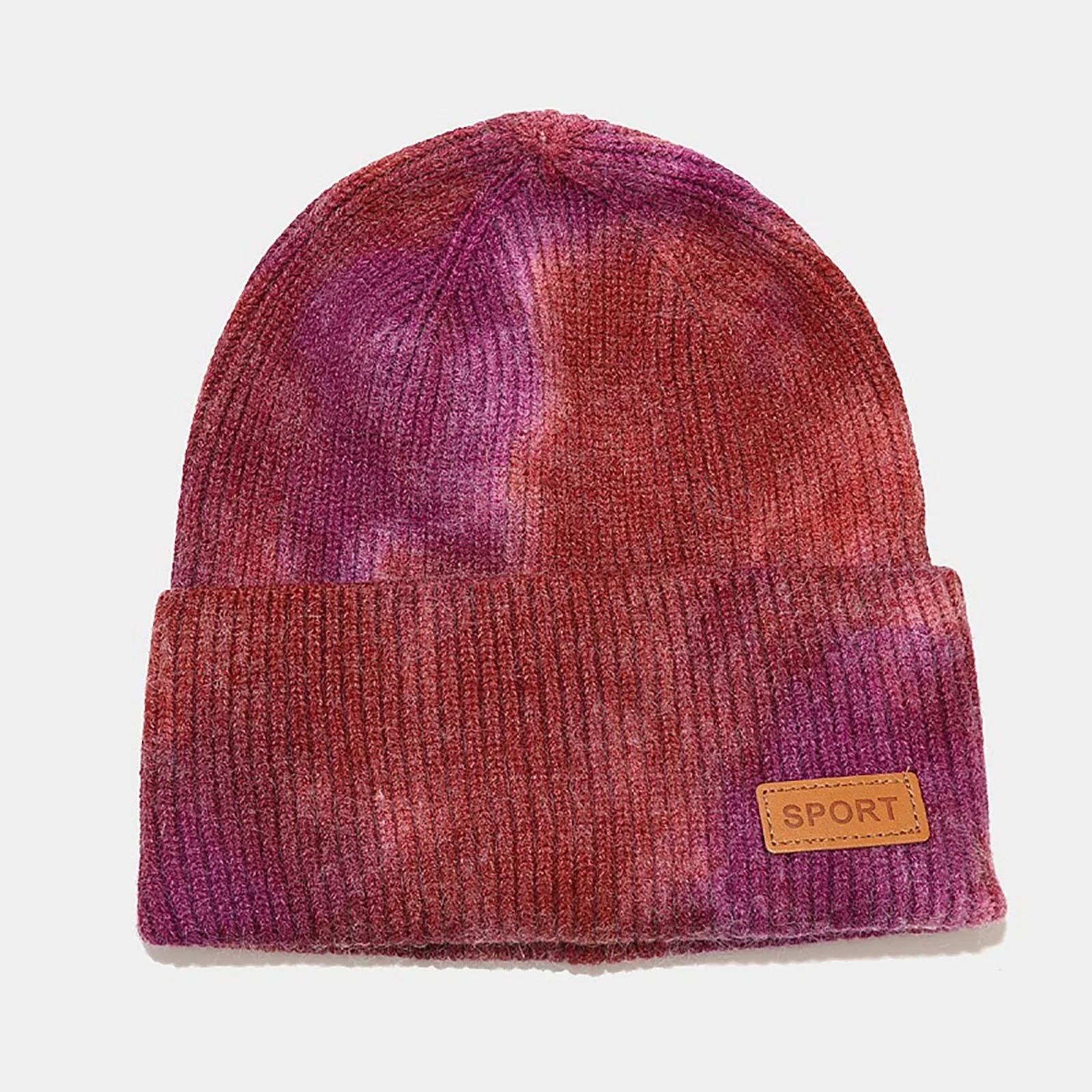 Winter Hats for Men Women Hat Warm Cable Knit Tie Dye Hats Soft Stretch Thick Cute Knitted Cap for Cold Weather Hats